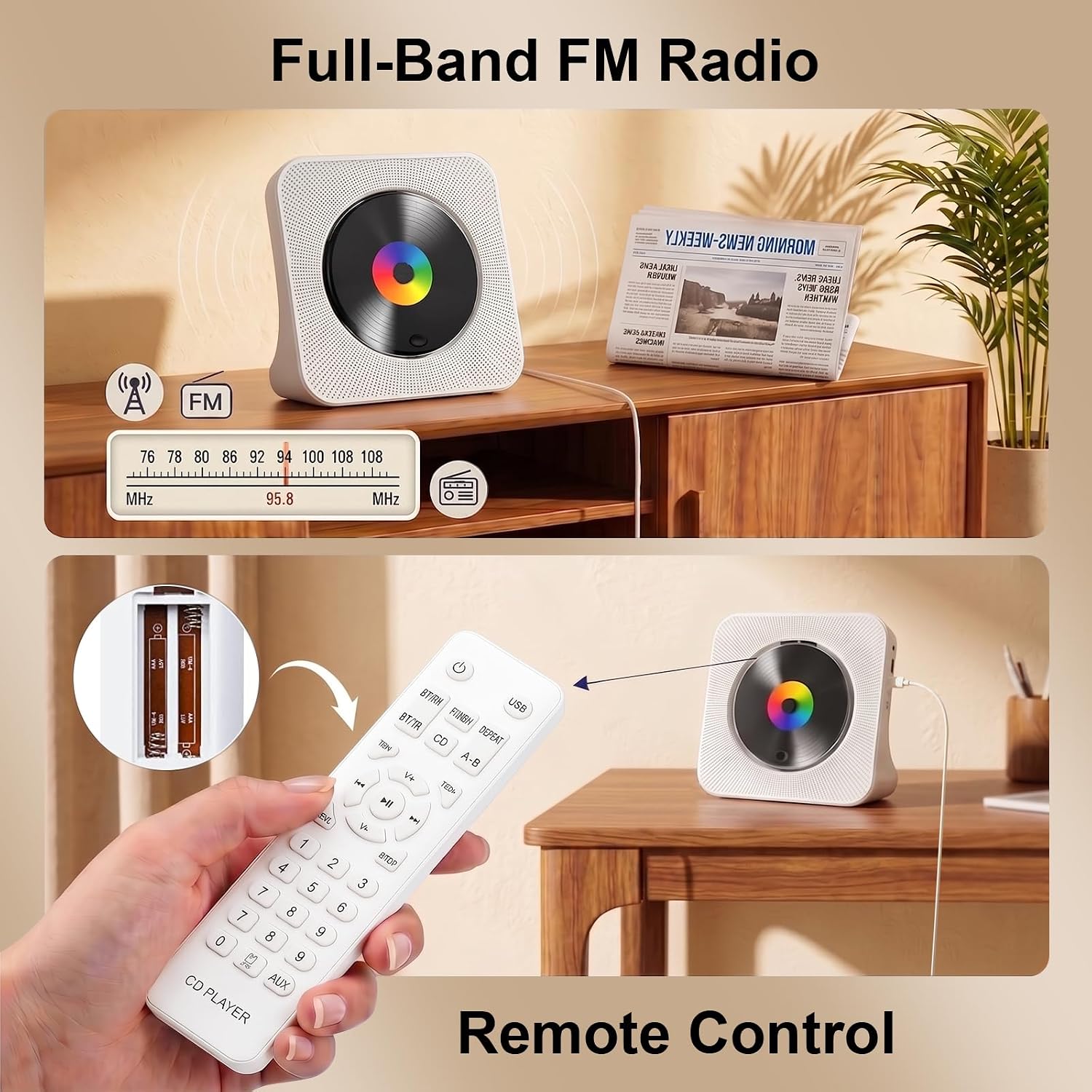 SONAVOX™ 6-in-1 Bluetooth CD Player
