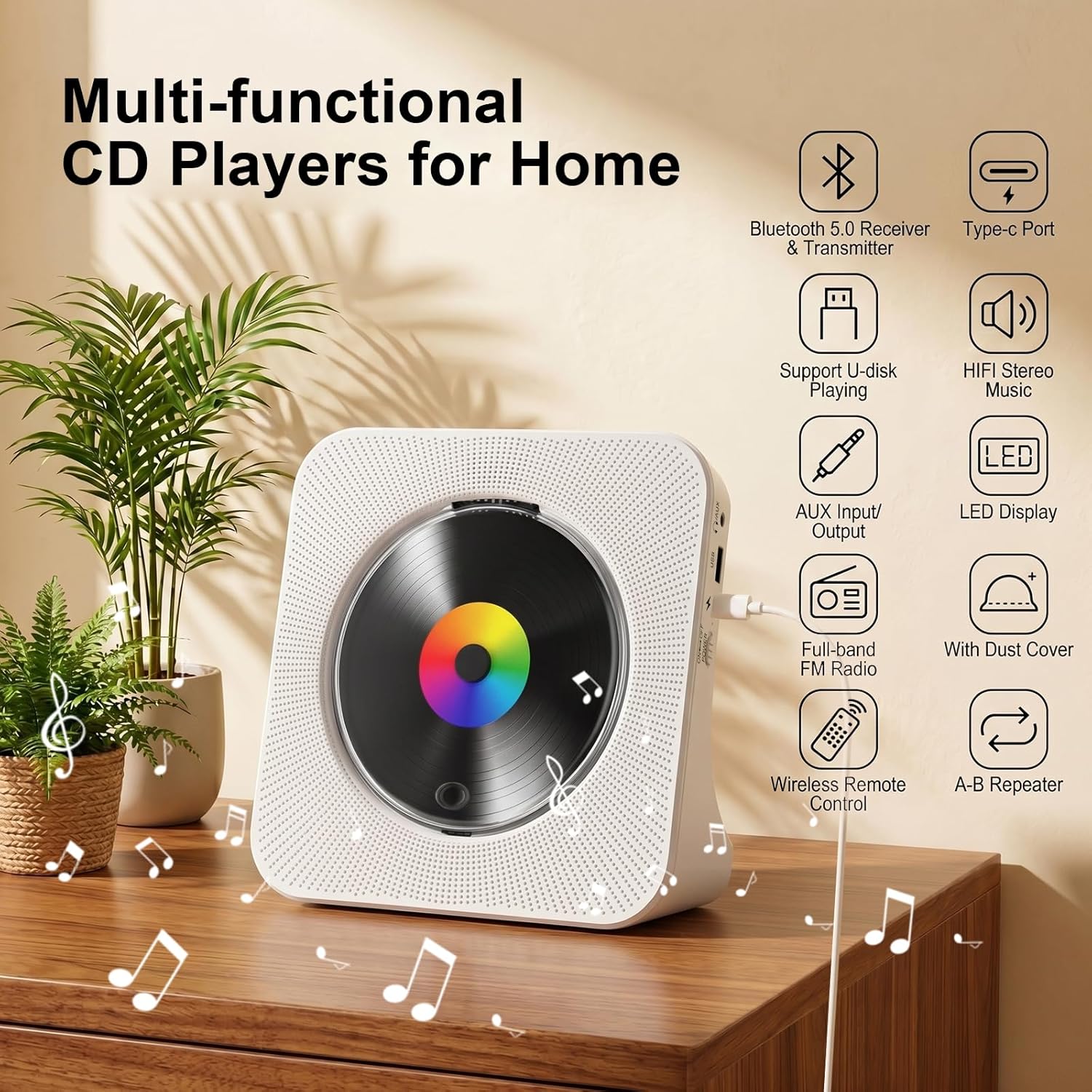 SONAVOX™ 6-in-1 Bluetooth CD Player