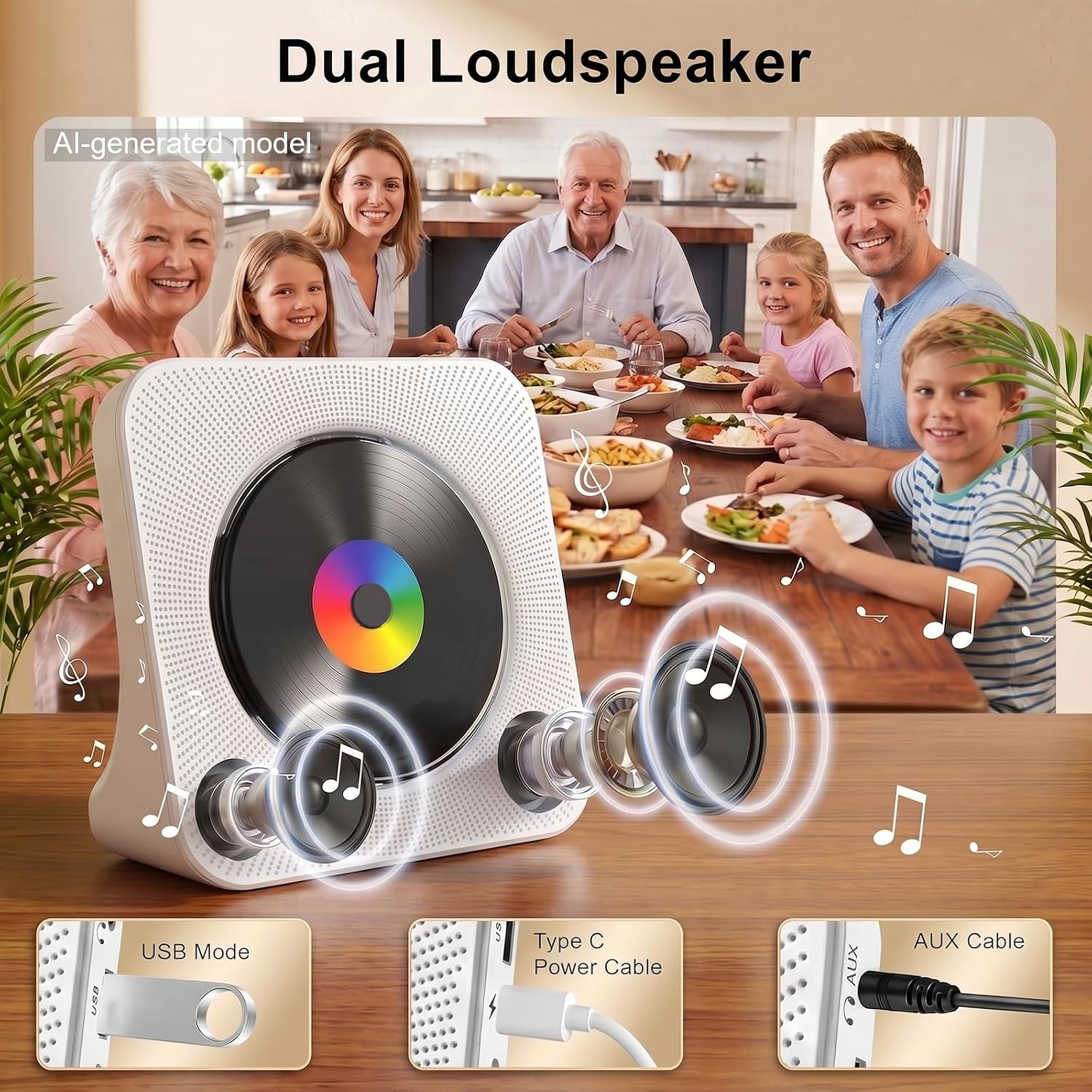 SONAVOX™ 6-in-1 Bluetooth CD Player